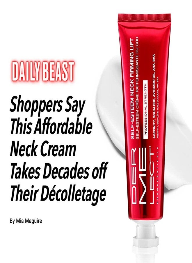 Dermelect Self-Esteem Neck Firming Lift Professional - Anti Aging Cream with Agefinity, Squalene, Green Tea Toning Hydrating Firming Treatment for Crepey Sagging Skin, Tech Neck 2 oz - Image 5